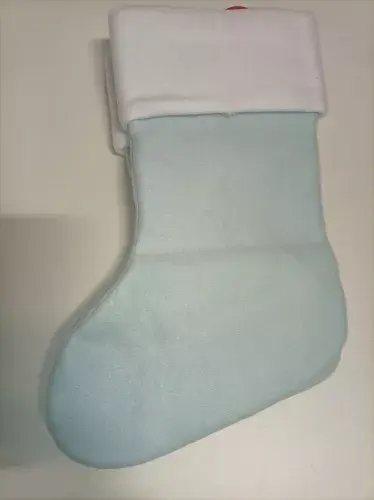Christmas stocking Ecost Heart's Sign Baby's First Christmas Blue Photo 4