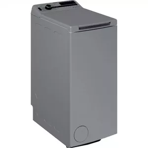 Стиральная машина вертикальная WHIRLPOOL TDLRS 7232BS EU, 7 кг, 1200 об/мин, серебристая, 400×600×900 мм