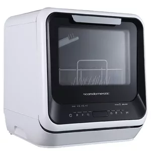Tabletop dishwasher Scandomestic SFO 101 W — compact 2 place settings, 58 dB, 420×435×435 mm