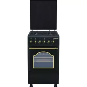 Gas cooker SCHLOSSER FS5406MAZDR — 4-burner stainless steel range with electric oven, grill and fan