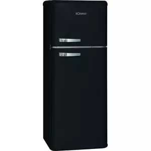 Freestanding refrigerator BOMANN DTR 353, total 208 L (fridge 160 L / freezer 48 L), E class, silver/black