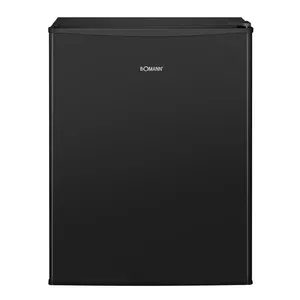 Freestanding fridge Bomann KB7347B — 58 L, black, 0–8°C temperature control, 2 glass shelves