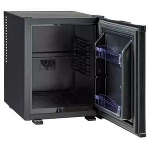 Minibārs ledusskapis Scandomestic MB 32 BE, 32 L, stāvošs, melns, digitālā vadība, iespējams pārlikt durvis