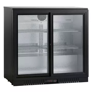 Back bar refrigerator Scandomestic SC 211 SLE, 158 L, freestanding, black, 900×520×865 mm