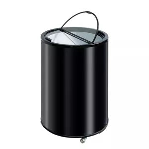 Beverage cooler Scandomestic TK 86 BE 84 L — freestanding black fridge Ø57 cm, 84 L, 0–10°C