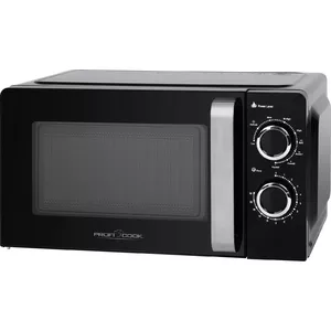 Microwave Oven ProfiCook MWG1208 with Grill, 700 W microwave, 17 L, stainless steel/black