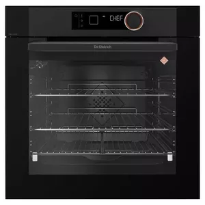 Built-in electric oven DE DIETRICH DOP8360A — 73 L, A+, pyrolytic, convection, grill, touch & rotary controls, telescopic rails, soft close, black