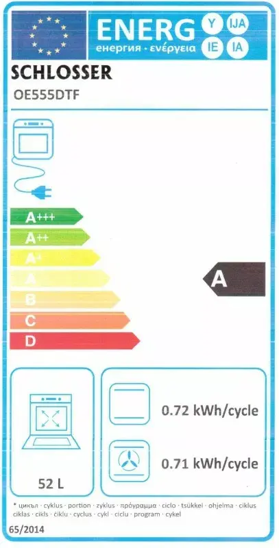 Iebūvējamā elektriskā krāsns SCHLOSSER OE555DTF Photo 2
