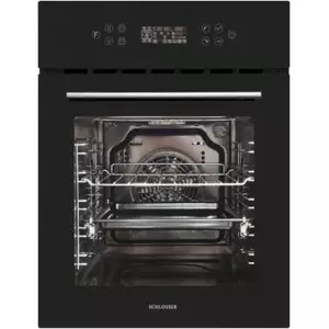 Built-in electric oven SCHLOSSER STF45BLTL, 45 cm, 10 functions, 8 auto programs, max 250°C, telescopic rails
