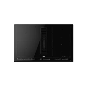 Induction hob with integrated hood TEKA AFF 87601 MST BK, 80 cm, 4 zones (4+2 Flex), Touch MultiSlider, black