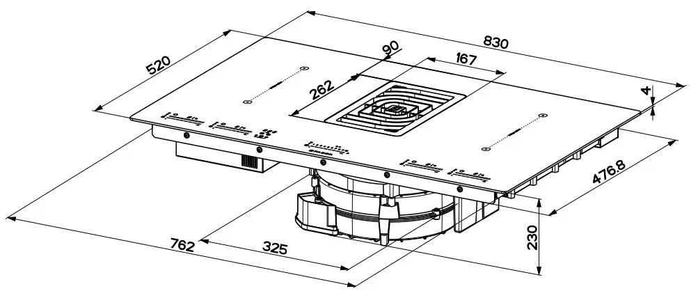 FABER Galileo BK Glass NG A830 — 4-zone induction hob Photo 5