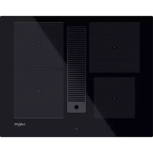 Induction hob WHIRLPOOL WVH 1065B F KIT 4‑zone 65 cm, touch control, built‑in hood, black