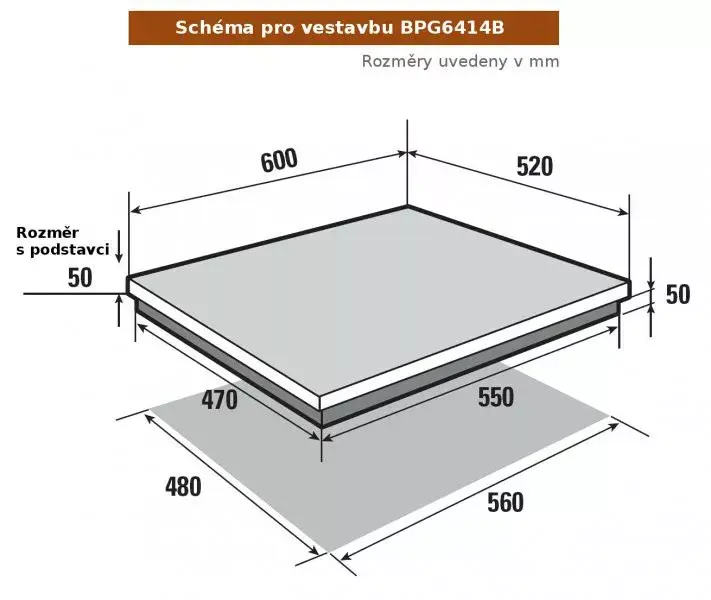 BRANDT BPG6414B встраиваемая газовая плита 4 конфорки Photo 2