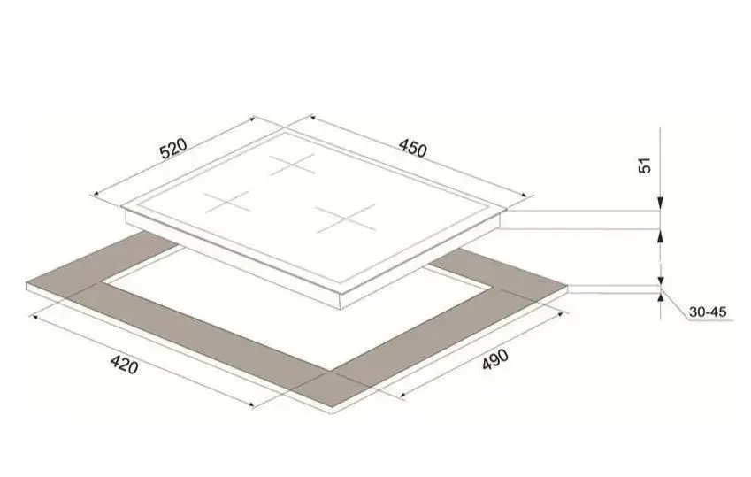 Газовая варочная панель Schlosser PGH4511MFFD Photo 2