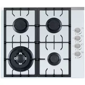 Gas hob Schlosser PGH6351W, 4 cooking zones, mechanical control