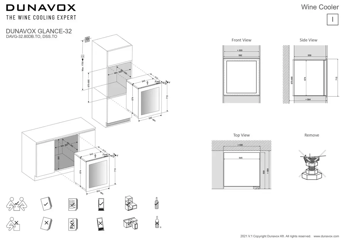Dunavox DAVG32.80DBTO встраиваемый винный шкаф на 32 бут. Photo 5