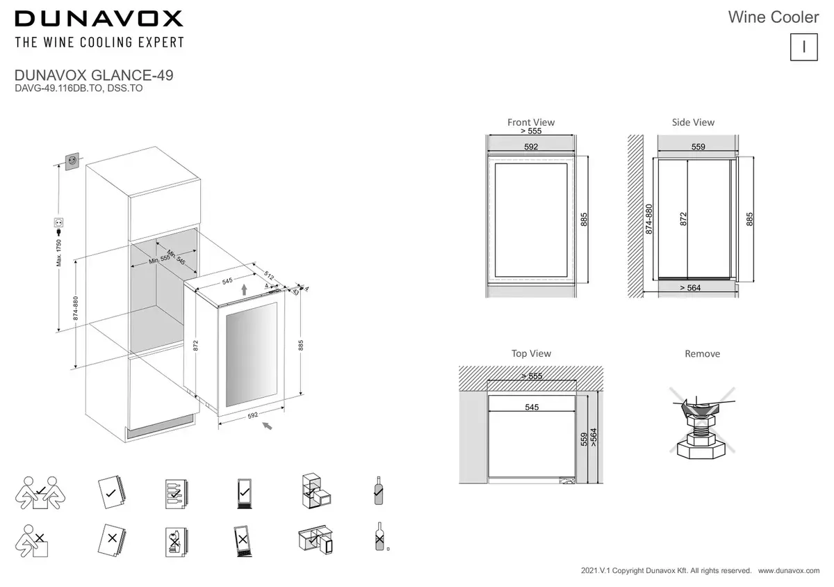 Dunavox DAVG49.116DBTO двухзональный винный шкаф Photo 5