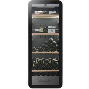 Винный шкаф la sommeliere APOGEE150PV — 150 бутылок, управление температурой, деревянные полки, класс энергоэффективности F