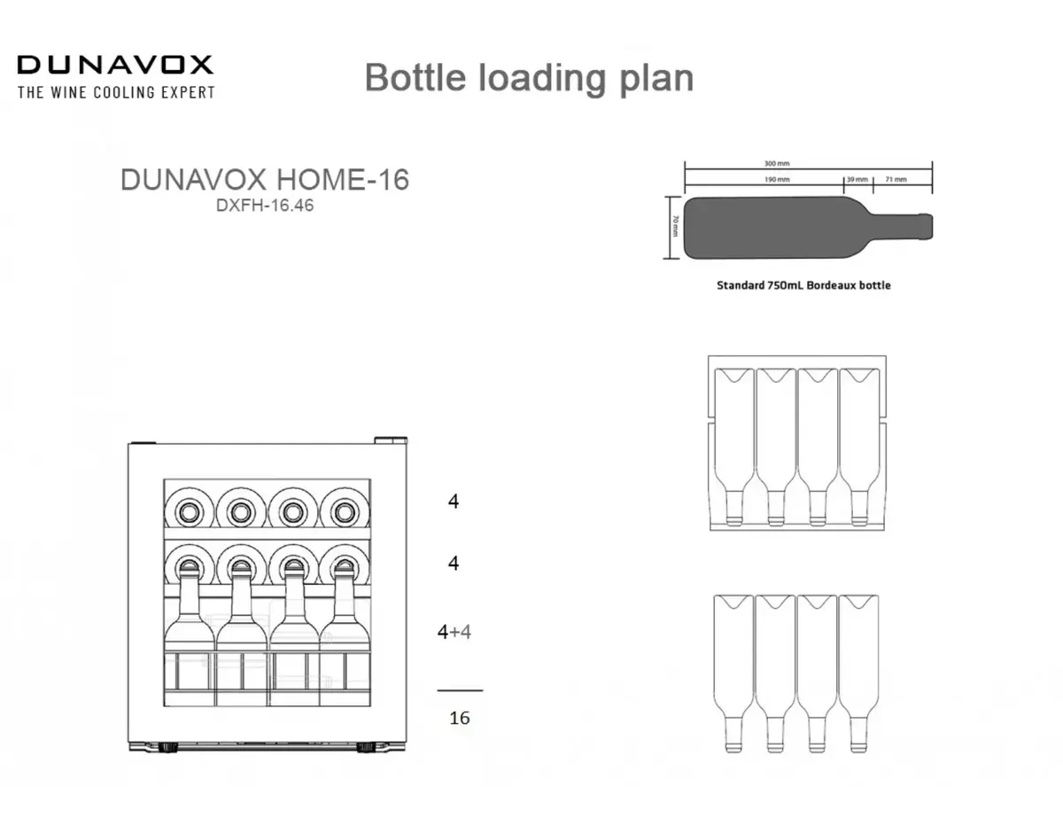 Винный шкаф Dunavox DXFH16.46 — 16 бутылок Photo 5