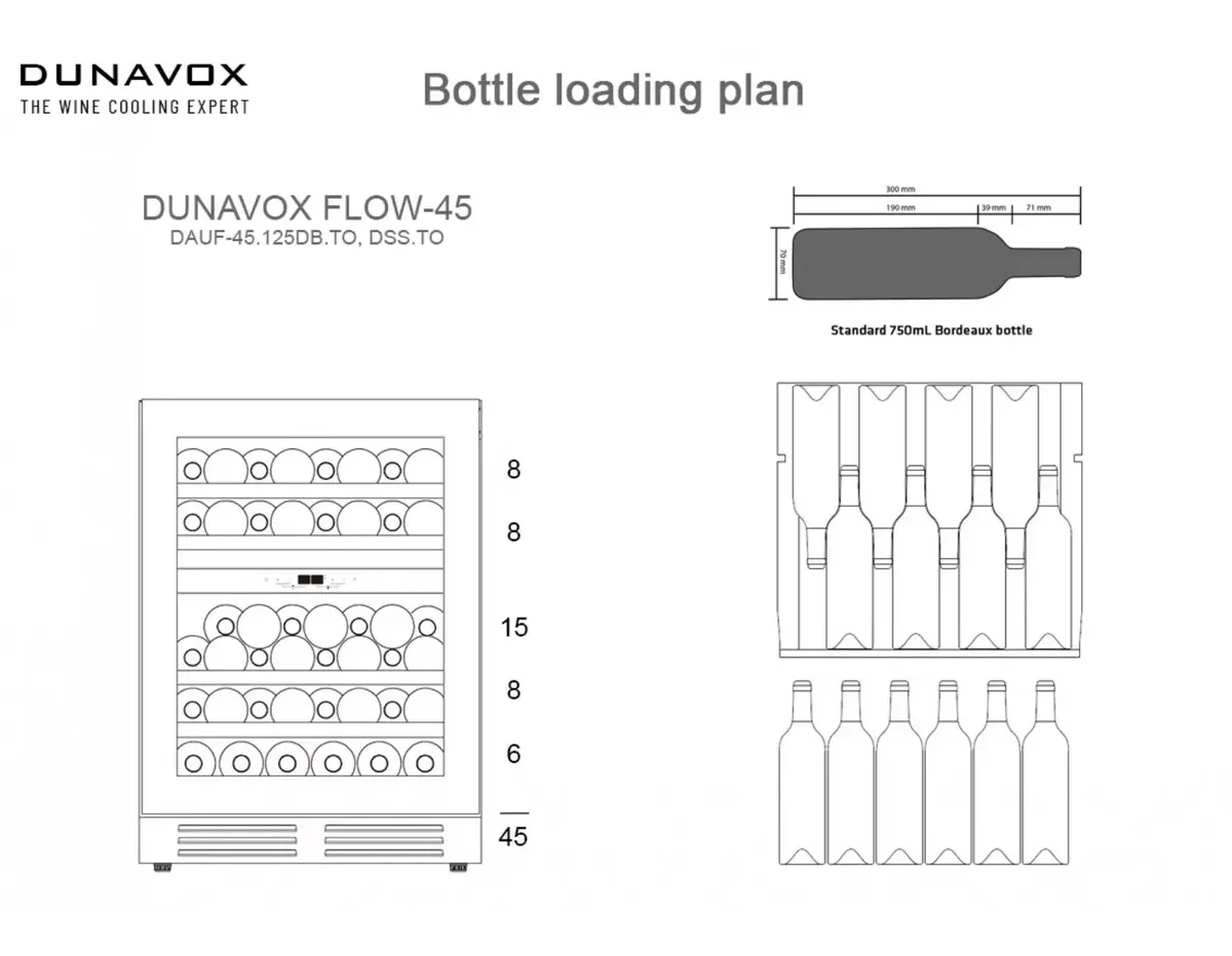 Dunavox DAUF45.125DB.TO встраиваемый винный шкаф Photo 3