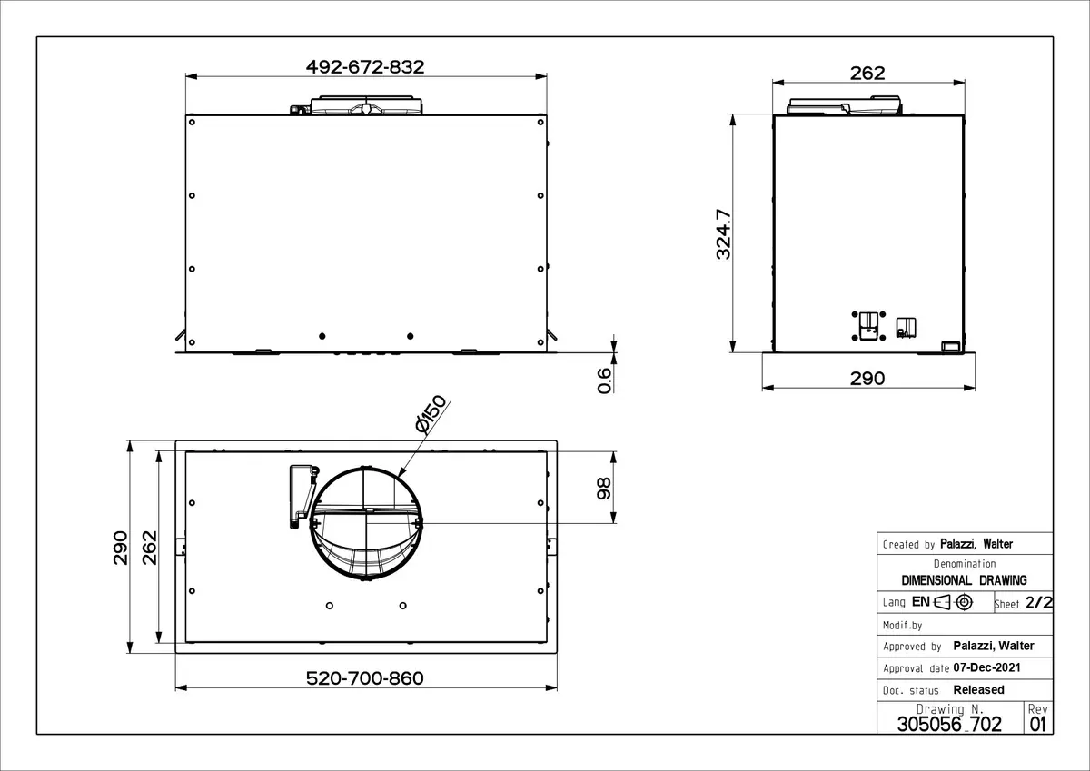 Встраиваемая вытяжка Faber Inca Lux 305.0665.356 Photo 8