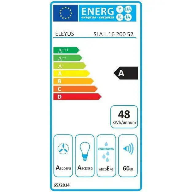 Eleyus SLA L 16 200 52 BL встраиваемая вытяжка Photo 4