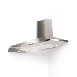 Stūra nosūcējs FABER Solaris EG6 Led X A100 — nerūsējošais tērauds, 570 m³/h, 150 mm izvads, 71 dB