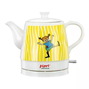 Электрический чайник Pippi 1,7 л 2200 Вт белый — керамический корпус, 360° подставка, скрытый нагревательный элемент
