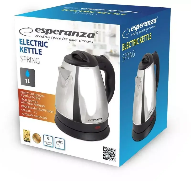 Elektriskā tējkanna Spring 1.0L 2200W EKK116X Photo 2