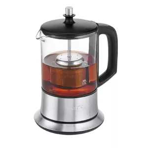 Electric kettle ProfiCook PCTK1165, 0.5 L, 1100 W, stainless steel and black — tea maker with temperature control 70/80/90/100 °C
