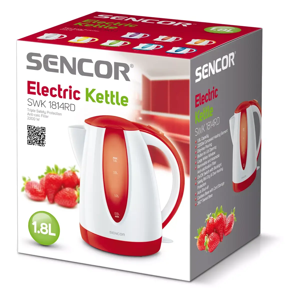 Elektriskais tējkanna SENCOR SWK1814RD 1,8 L 2000 W Photo 2
