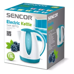 Electric kettle SENCOR SWK1817TQ 1.8 L 2000 W, white/blue