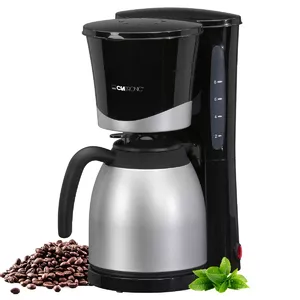 Капельная кофеварка CLATRONIC KA 3327 — полностью автоматическая, 10 чашек, 870 Вт, нержавеющая сталь/чёрная