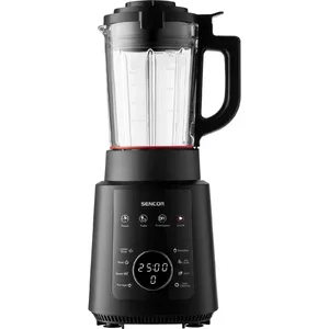 Countertop blender SENCOR SBU0510BK with 1.2 L borosilicate glass jug, 1200 W motor, 800 W heating, 7 programs, 9 speeds
