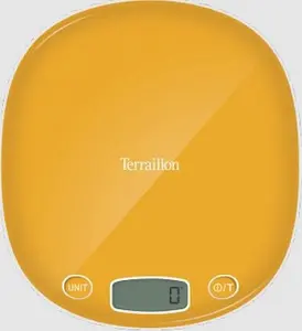 Virtuves svari Terraillon Macaron+ modelis 15252, spīdīga platforma 202×221×20 mm, 0,5 g precizitāte līdz 1 kg, tara, g/ml/lb:oz