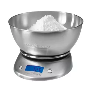Electronic kitchen scale ProfiCook KW1040 — 5 kg capacity, 1 g accuracy, stainless steel housing