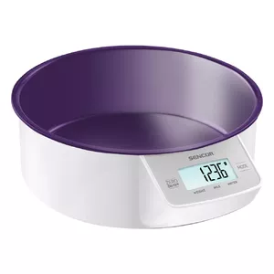 Electronic kitchen scale SENCOR SKS 4004 — 5 kg capacity, 1 g accuracy, purple
