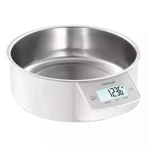 Electronic kitchen scale SENCOR SKS 4030WH — 5 kg capacity, 1 g accuracy, removable 1000 ml stainless steel bowl