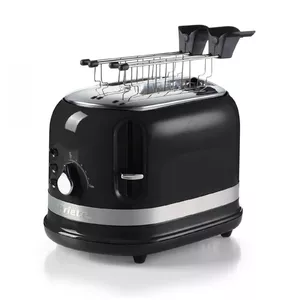 Toaster ARIETE Moderna 0149/02 — 2-slice, 815 W, Black, 6 browning levels, defrost/heat/cook