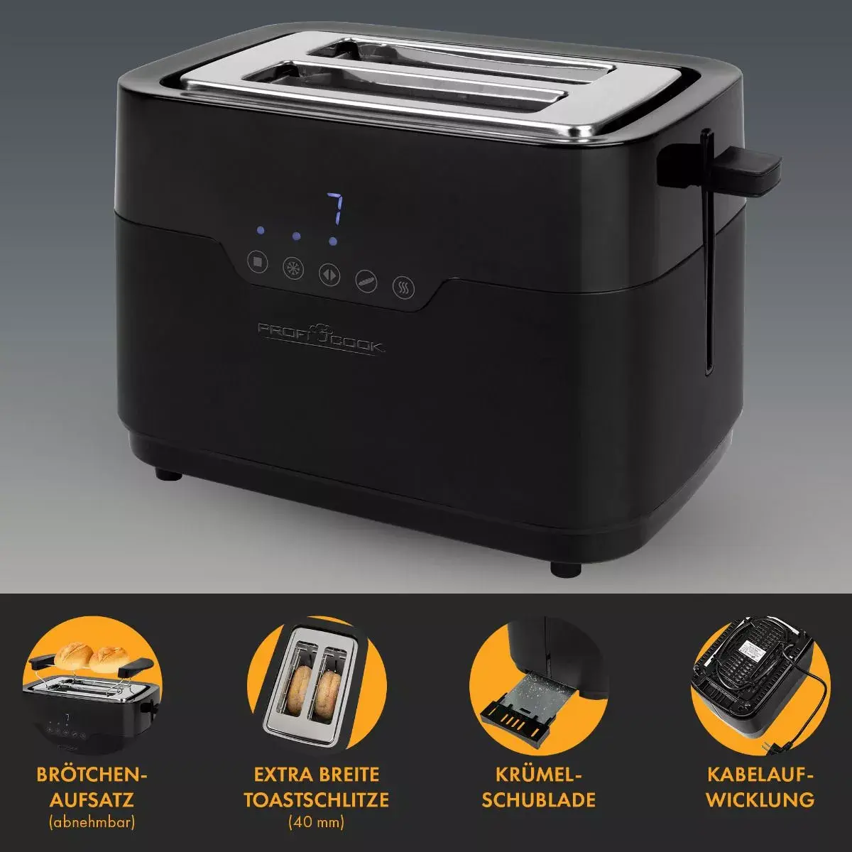 ProfiCook PCTA1244 toaster — 2-slice 920 W Photo 5