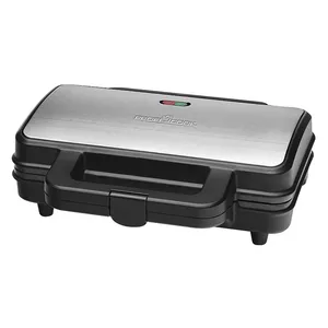 Сэндвичница ProfiCook PC-ST 1092 — 900 Вт, 4 сэндвича, большие антипригарные пластины, чёрная/нержавейка