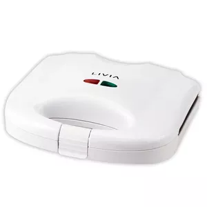 Sendviču krāsns Livia SM8009 — 700 W, 2 sendviču ietilpība, balta