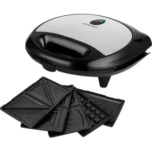 Sandwich maker SENCOR SSM9510SS 5-in-1 with 5 non-stick interchangeable plates (137×228 mm), CoolTouch housing
