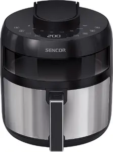 SENCOR countertop air fryer SFR5010BK — 3.5 L, 1400 W, 80–200 °C, 60 min timer, LED touch display