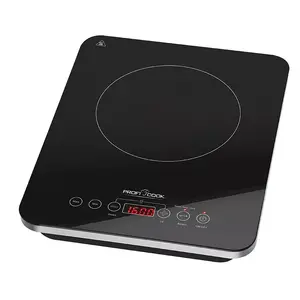 Zone induction hob ProfiCook EKI 1062 — 1-zone black induction hotplate, Touch control, 10 power/temp levels