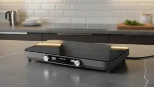 Double infrared cooktop SENCOR SCP2803BK, 2 cooking zones, 3 500 W, touch control, 20 cm hotplate