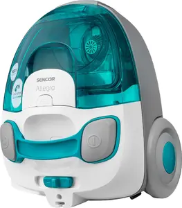 Canister vacuum cleaner SENCOR SVC511TQEUE2, 890W ECO motor, 4th-gen cyclone, 1.5 L dust container, H10 washable HEPA, 7.5 m range
