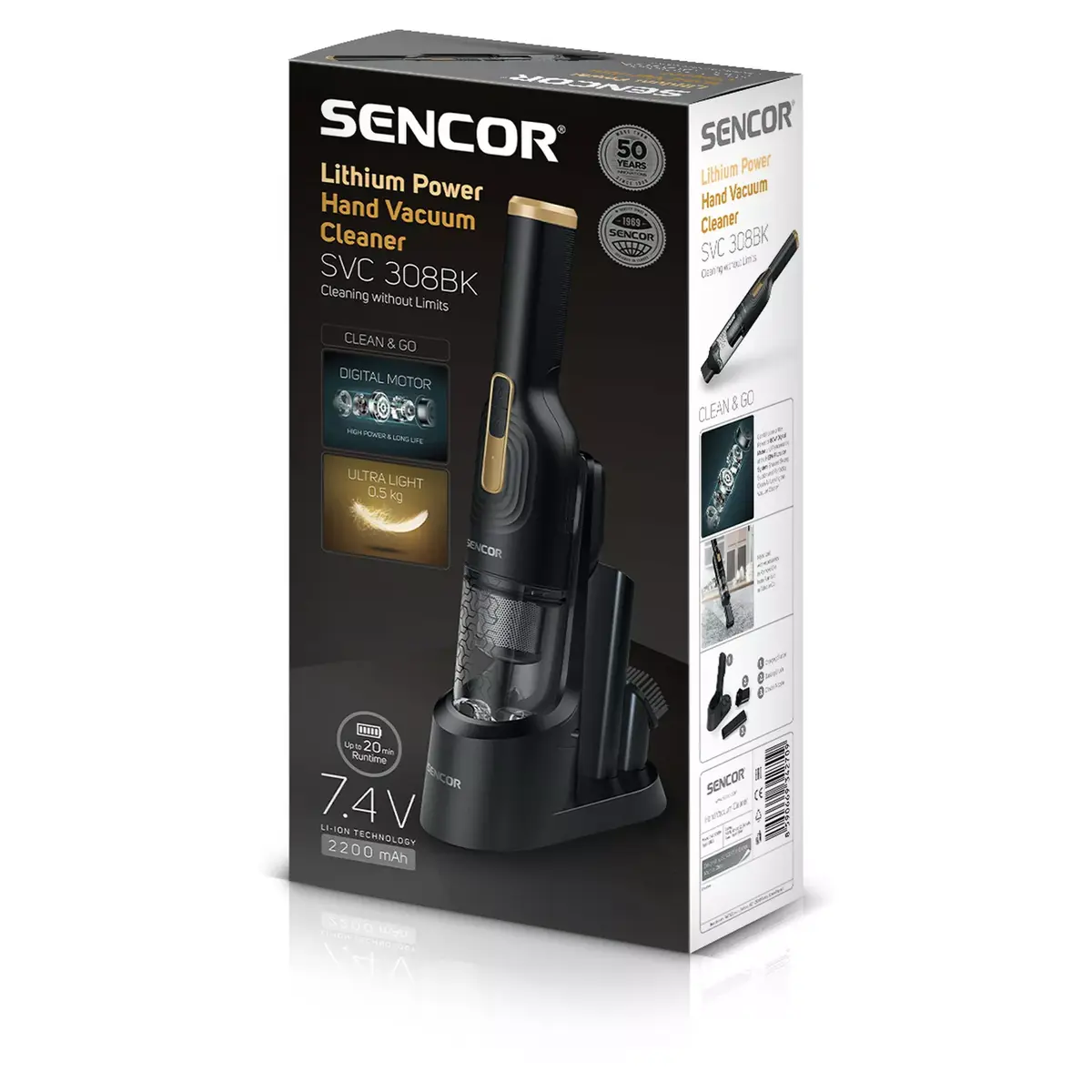 Bezvadu roku putekļu sūcējs SENCOR SVC308BK Photo 6