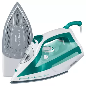 Паровой утюг SENCOR SSI 6100GR — пар 35 г/мин, выброс 160 г, керамическая подошва, бак 470 мл, вертикальный пар, 1,1 кг