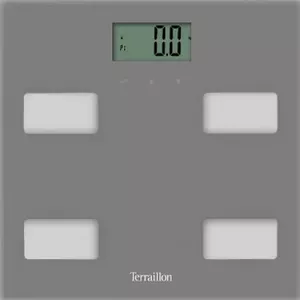 Электронные напольные весы Terraillon Control Fit Square Grey — импедансометр, грузоподъёмность 160 кг, точность 100 г, 8 профилей